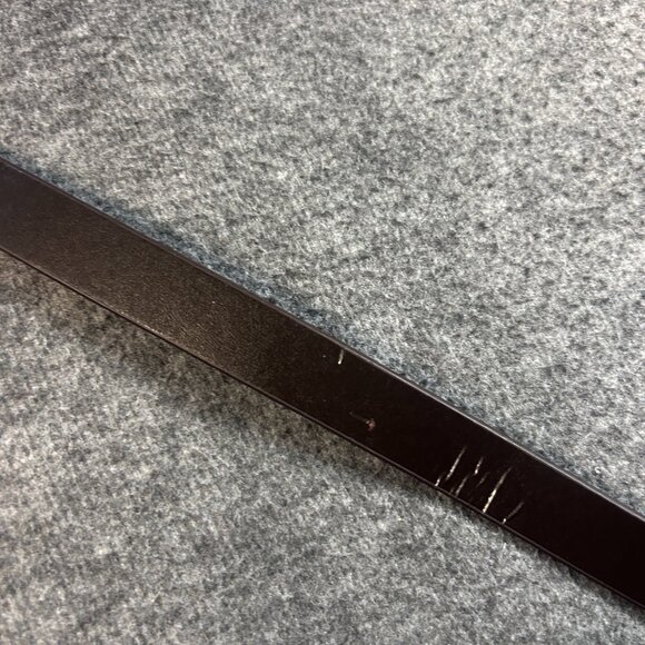 Coldwater Creek Slim Brown Genuine Leather Belt Blue Clip Buckle Women's Size L - Picture 9 of 11